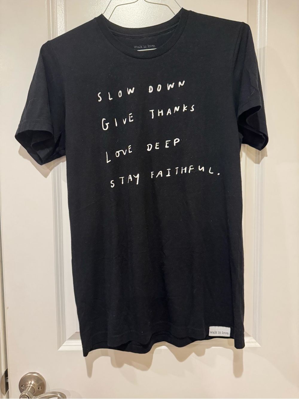 Walk in Love Black Short-Sleeve Graphic Tee